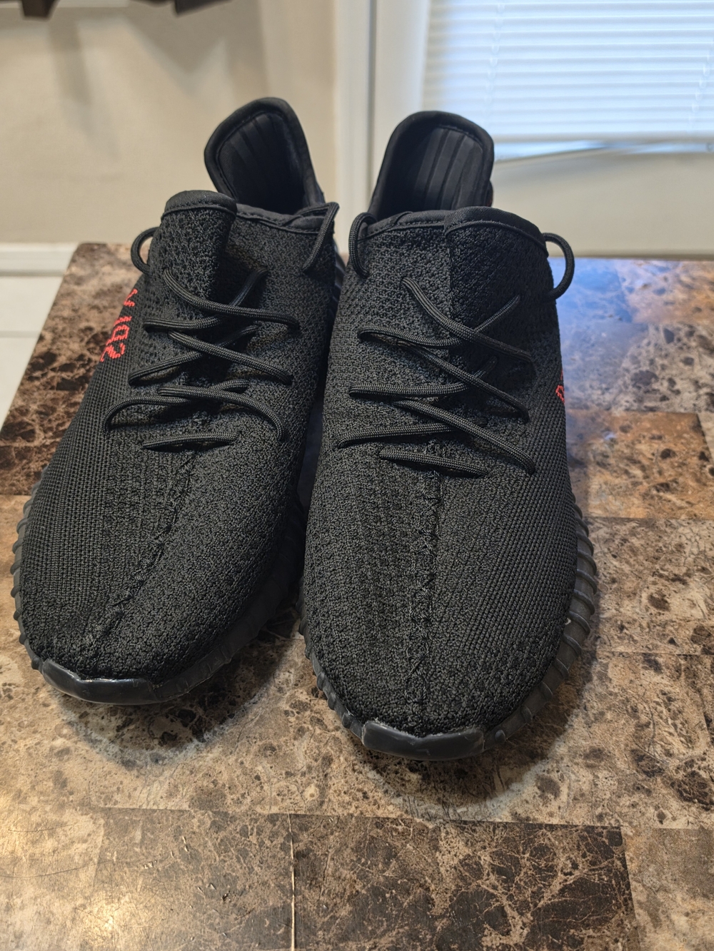 adidas Yeezy Boost 350 V2 Bred Black/Red SPLY-350 Low Top Lace Up Men's Size 13